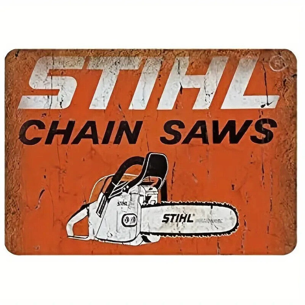 Stihl Chain Saws Novelty Vintage Metal Sign 8" x 12" Wall Art Home & Garden:Home Décor:Plaques & Signs Style Your Walls